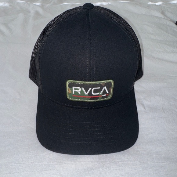 RVCA Black Trucker Hat - Picture 1 of 5